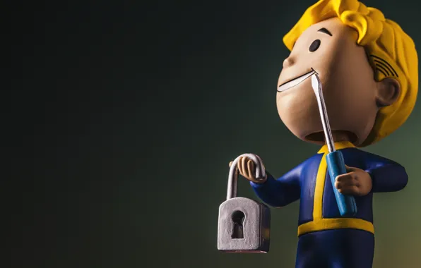 Fallout, Bethesda Softworks, Bethesda, Figure, Bethesda Game Studios, Vault Boy, Vault Boy, Hacking