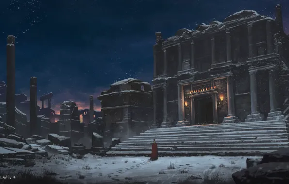 The building, people, destruction, architecture, desolation, Into the Unknown, the ruin