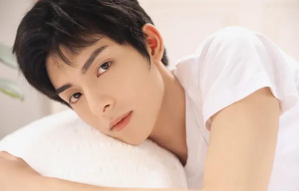 Look, China, actor, brunette, chinese actor, Wang Hao Xuan, Wang Hao Xuan