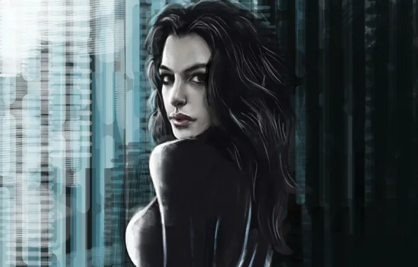 Picture look, batman, art, painting, catwoman, Anne Hathaway