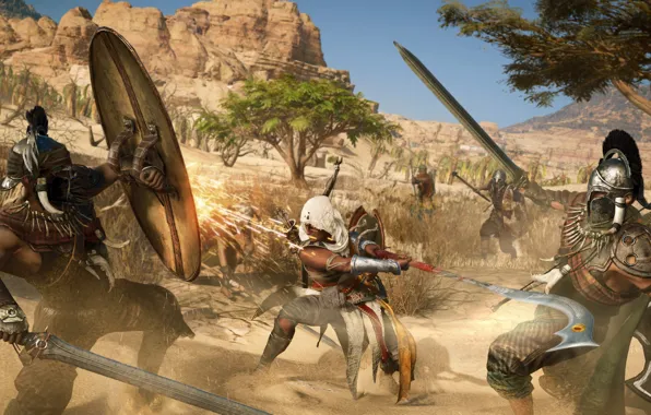 Armor, ken, Assassin's Creed, blade, bones, pearls, hood, Assassin's Creed Origins