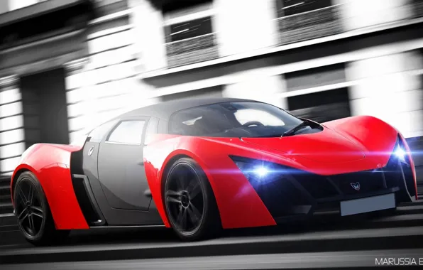 Picture Red, Before, Marussia, Supercar, Russian, Marusya