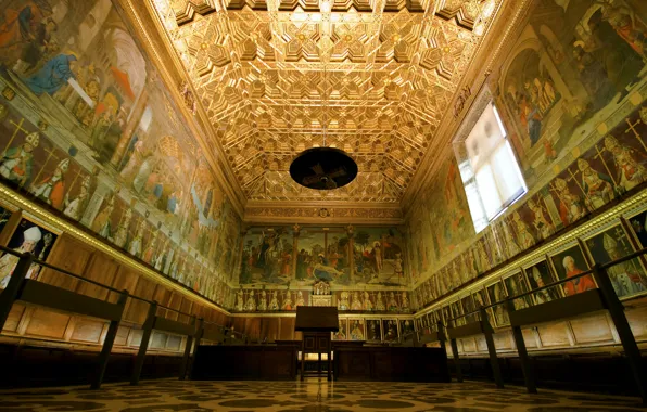 Hall, Spain, Toledo, Cathedral, Capitol chamber