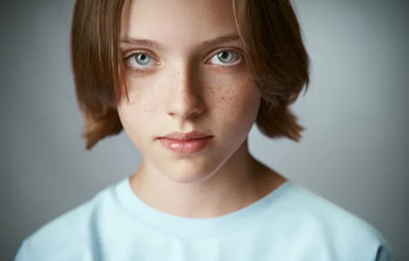 Portrait, freckles, Alexander Vinogradov