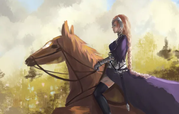 Picture horse, anime, art, Fate/Grand Order, Fate/Apocrypha
