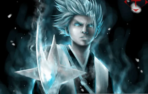 Katana, anime, art, captain, guy, Bleach, spirapride, Hitsugaya Toushirou