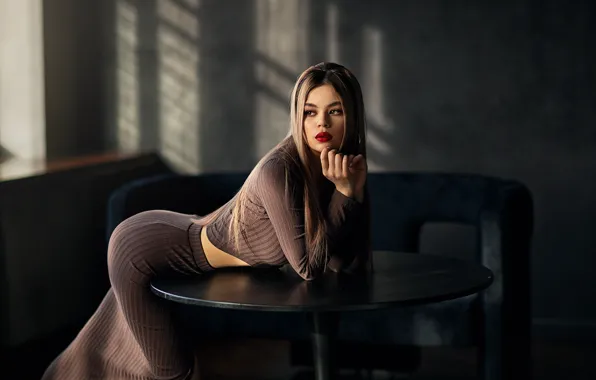 Picture girl, light, sexy, pose, room, model, makeup, figure