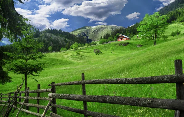 The fence, home, village, Kosovo