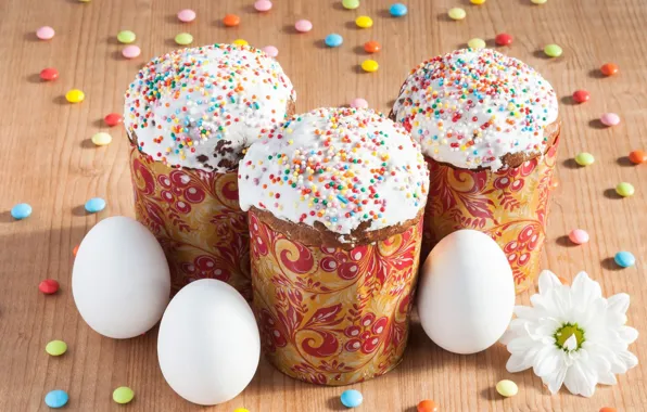 Eggs, Easter, pills, chrysanthemum, powder, cakes