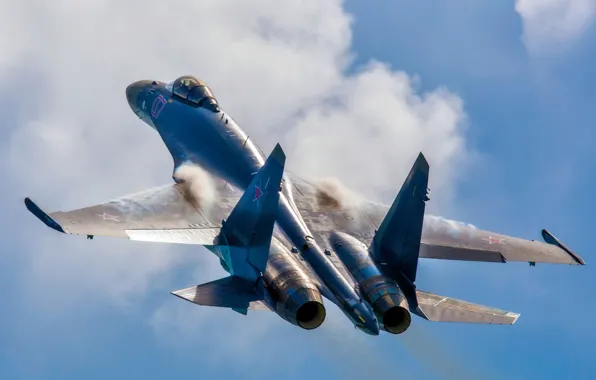 Fighter, jet, Su-35S, multipurpose, super-maneuverable, Russian, generation 4, Flanker-T+