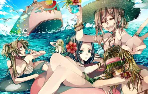 Sea, summer, girl, kit