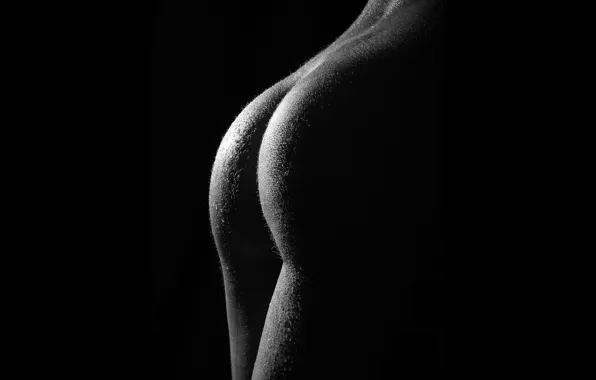 Ass, hairs, Black and white, 158