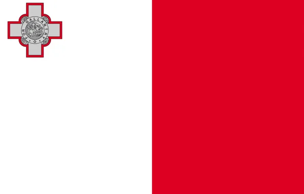 White, red, flag, red, white, coat of arms, flag, Malta