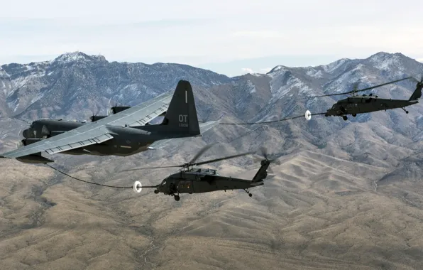 HH-60, Pave Hawk, tanker aircraft, HC-130J Combat King II, Combat search and rescue helicopter, American …