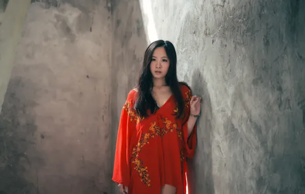 Picture look, face, background, dress, Asian