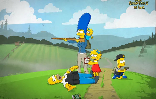 Homer, Bart, Lisa, Breaking bad, The simpsons