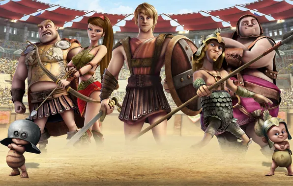 Cartoon, adventure, Gladiators Of Rome, Gladiators of Rome
