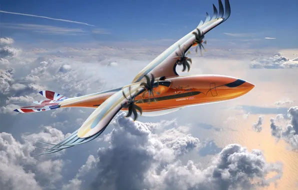 The plane, wings, the concept, Bird of Prey, Airbus