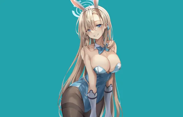 Hot, sexy, boobs, anime, pretty, blonde, bunny, tight