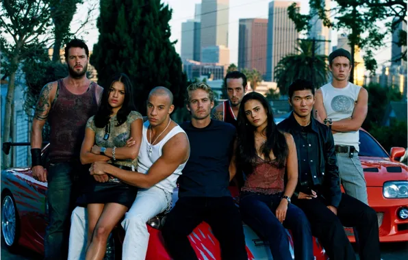 Picture VIN Diesel, Jordana Brewster, Jordana Brewster, Michelle Rodriguez, Paul Walker, The fast and the furious, …