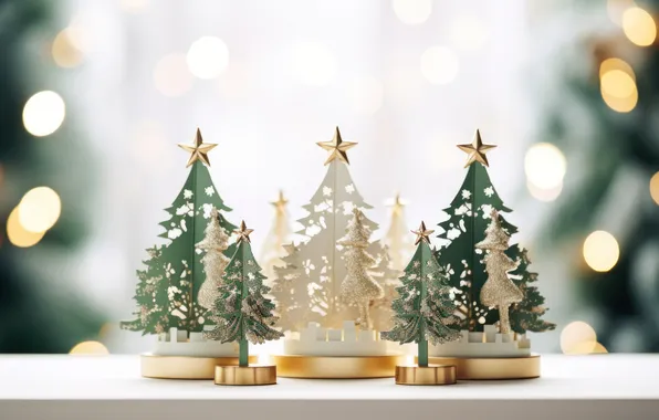 Stars, lights, toys, Christmas, New year, figure, Christmas trees, Souvenirs