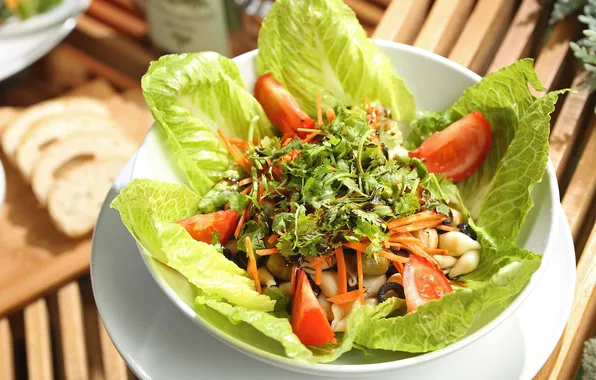 Leaves, vegetables, tomatoes, salad, Cheri