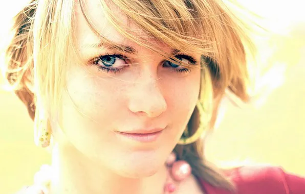 Girl, beauty, blue eyes, Russian
