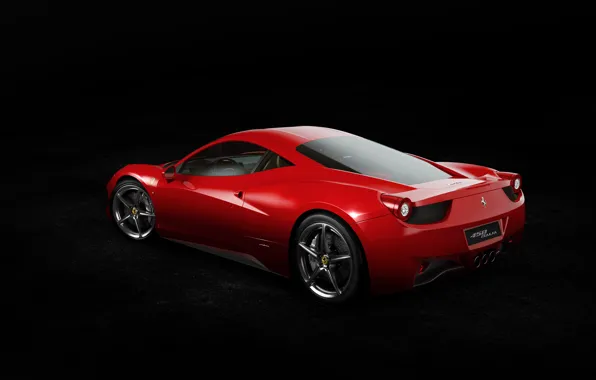 Picture Ferrari, Red, 458, Widescreen, Italia, Supercar, Italian, Rear