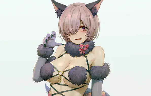 Girl, sexy, bra, cleavage, pink hair, boobs, anime, beautiful