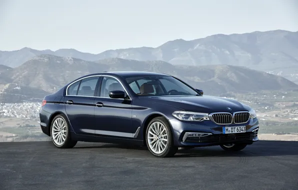 Picture asphalt, mountains, BMW, sedan, xDrive, 530d, Luxury Line, 5