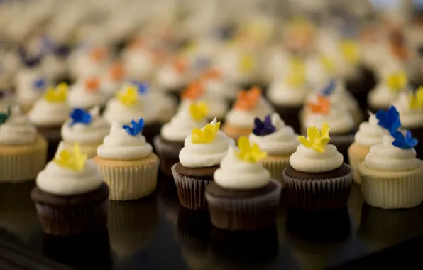 Decoration, cream, dessert, cakes, sweet, cupcakes