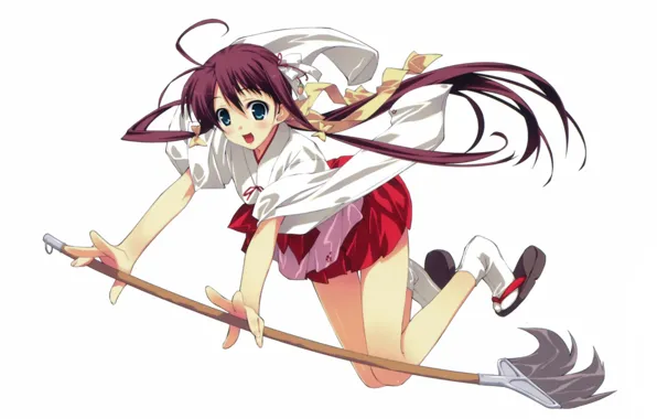White background, priestess, long hair, art, MOP, visual novel, murakami suigun, pia carrot