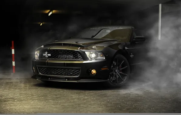 Picture car, auto, strip, black, smoke, Ford, mustang, Mustang