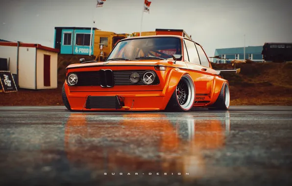 Auto, Retro, BMW, Machine, Tuning, Style, BMW, Orange