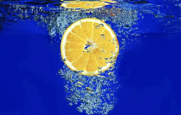 Water, bubbles, orange, citrus, Helen Davies