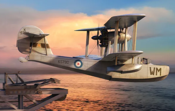 UK, Deck, Supermarine Walrus, seaplane, royal navy, reconnaissance aircraft, Adam Tooby, Supermarine Walrus Mk.I