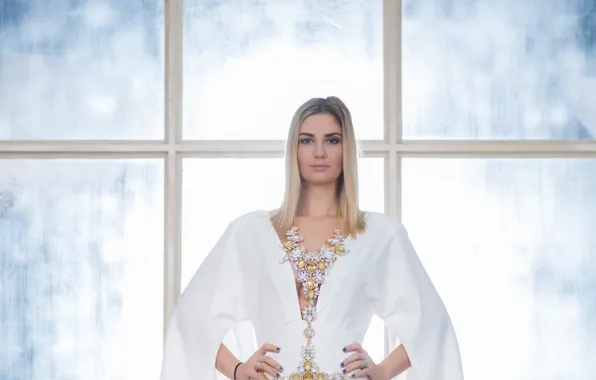 Picture look, pose, model, makeup, dress, actress, Agata Muceniece, Agata Muceniece