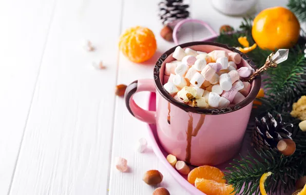 Decoration, New Year, Christmas, mug, Christmas, cup, New Year, cocoa