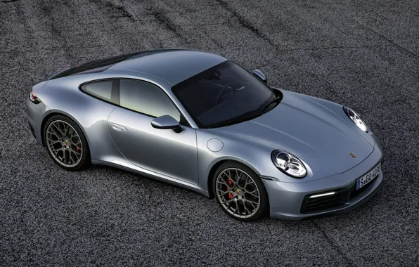 Picture asphalt, background, coupe, 911, Porsche, Carrera 4S, 992, 2019