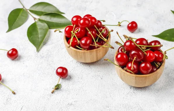Cherry, berries, cherry, bowls