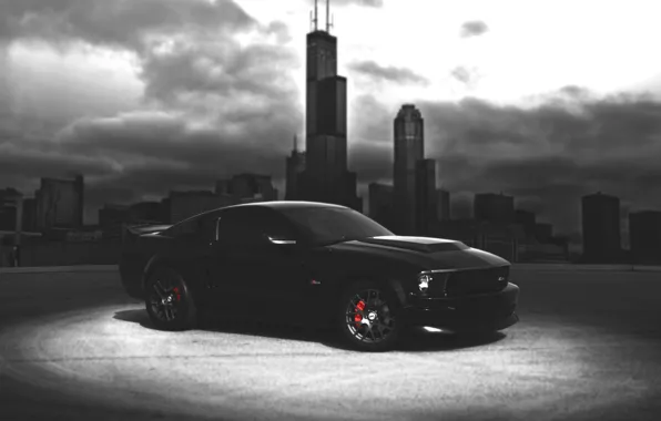 Picture car, city, mustang, Mustang, wallpaper, America, ford, shelby