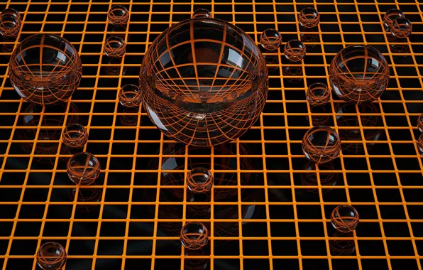 Glass, balls, network