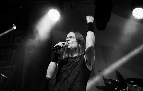 Rock, musician, Valery Kipelov, black and white photo