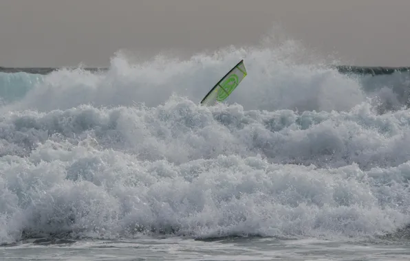 Picture sea, wave, the wind, sail, Windsurfing