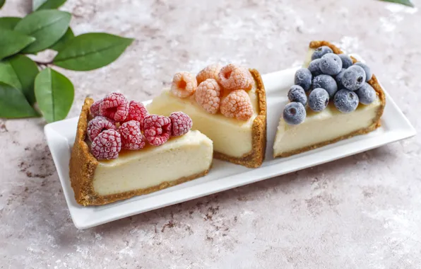 Picture frost, leaves, berries, raspberry, table, blueberries, plate, cloudberry
