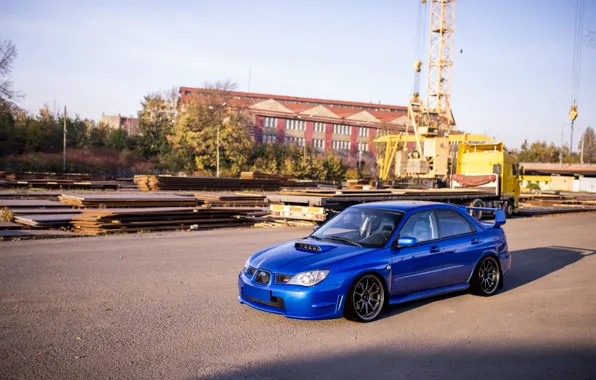 Picture Subaru, Impreza, WRX, Fox, Blue, STI, Sedan