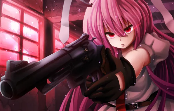 Gun, touhou, I love it, traveling and keeping inaba
