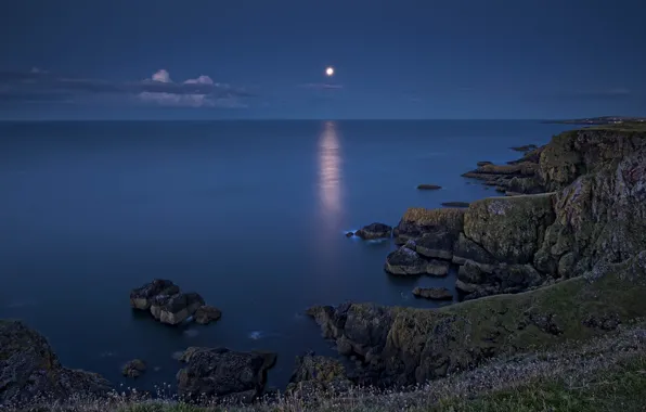 Picture sea, coast, the evening, Scotland