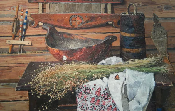 Picture widescreen, Wallpaper, oil, picture, wallpaper, len, painting, canvas