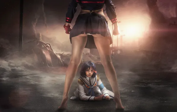 Girls, scene, sisters, cosplay, Kill La Kill